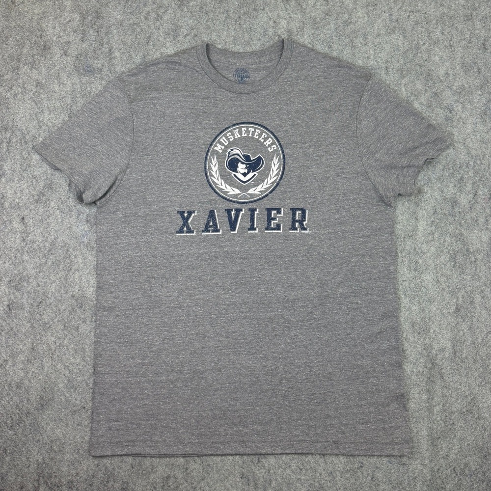 Rivalry Threads Xavier Musketeers T-Shirt Mens Large Gray Heather Short Sleeve